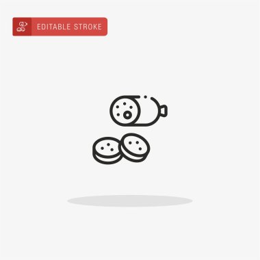 Salam ikon vektörü. Sunum için salam simgesi.