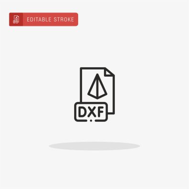 Dxf File icon vector. Dxf File icon for presentation. clipart