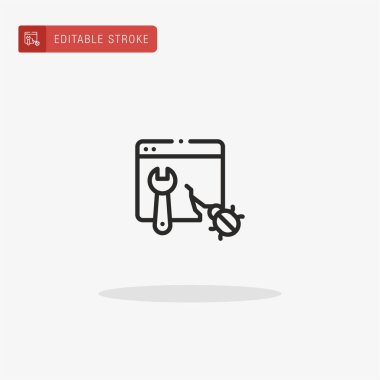 Tarayıcı simge vektörü. Sunum için tarayıcı simgesi.