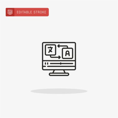 Bilgisayar simgesi vektörü. Sunum için bilgisayar simgesi.