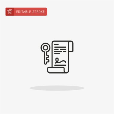 Kontrat simgesi vektörü. Sunum için sözleşme simgesi.