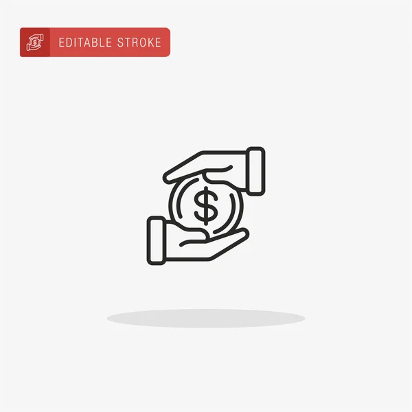 Icono Dinero Vector Icono Dinero Para Presentación — Archivo Imágenes Vectoriales