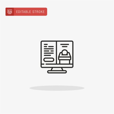 Bilgisayar simgesi vektörü. Sunum için bilgisayar simgesi.