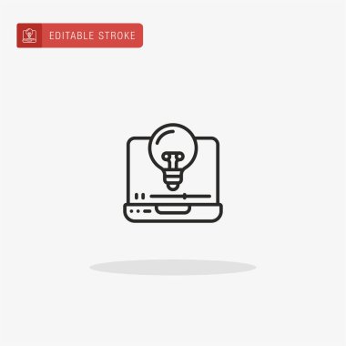 Dizüstü bilgisayar simgesi vektörü. Sunum için dizüstü simgesi.