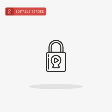 Simge vektörünü kilitle. Sunum için simgeyi kilitle.