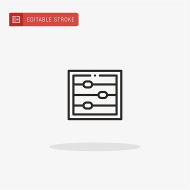 Ayarlar simge vektörü. Sunum için ayar simgesi.