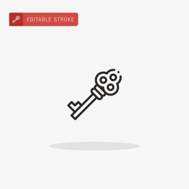 Anahtar simge vektörü. Sunum için anahtar simgesi.