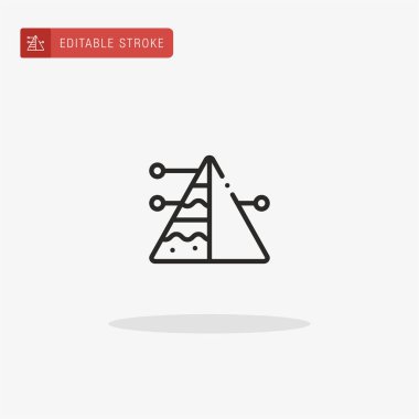 Jeoloji ikon vektörü. Sunum için jeoloji simgesi.