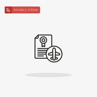 Belge simgesi vektörü. Sunum için belge simgesi.