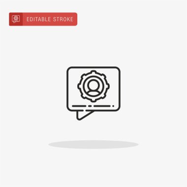 Konuşma baloncuğu ikon vektörü. Sunum için Konuşma Kabarcığı simgesi.