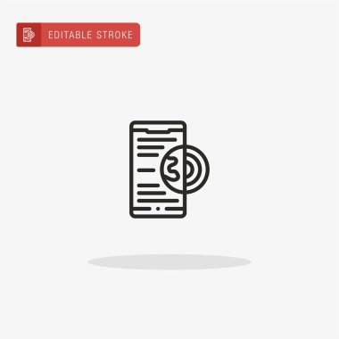 Akıllı telefon ikon vektörü. Sunum için akıllı telefon simgesi.