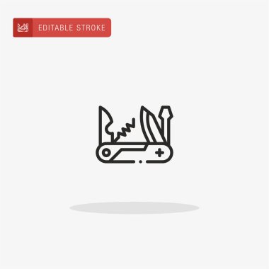 Cep Bıçağı ikon vektörü. Sunum için Pocket Knife simgesi.