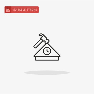 Yapı simgesi vektörü. Sunum için yapılandırma simgesi.