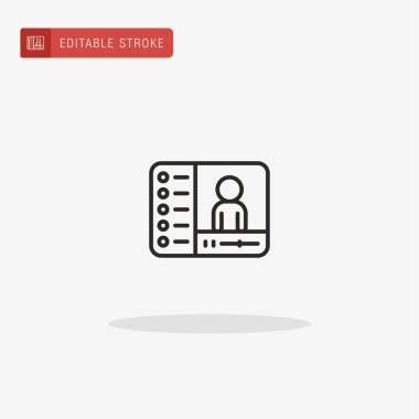 Video simgesi vektörü. Sunum için video simgesi.