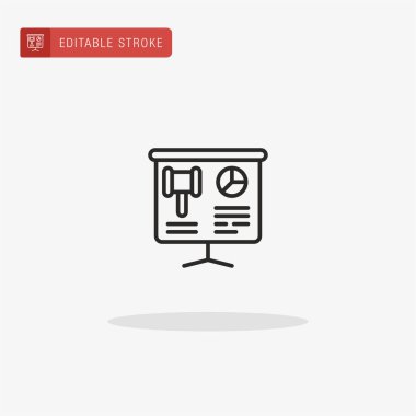 Sunum simgesi vektörü. Sunum için sunum simgesi.