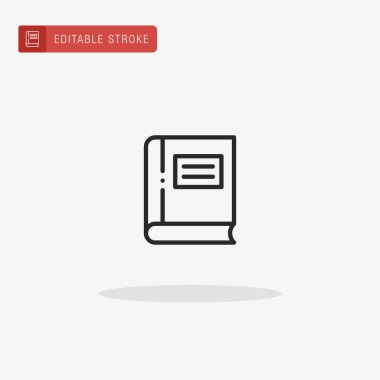 Kitap ikonu vektörü. Sunum için kitap simgesi.