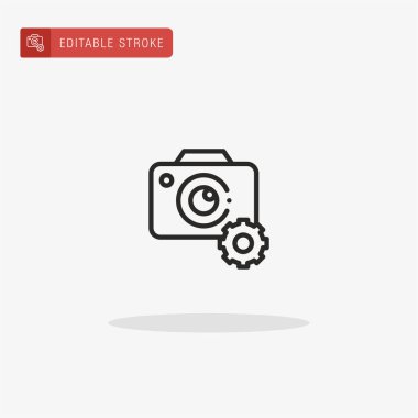 Ayarlar simge vektörü. Sunum için ayar simgesi.