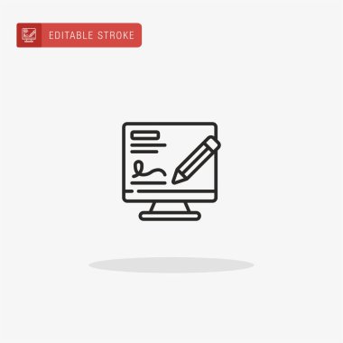 Bilgisayar simgesi vektörü. Sunum için bilgisayar simgesi.