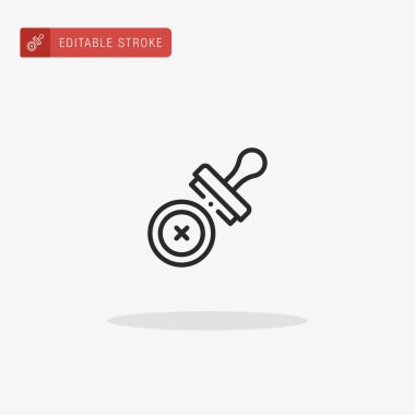 Simge vektörünü damgalayın. Sunum için pul simgesi.