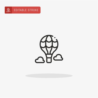 Sıcak Hava Balonu ikon vektörü. Sunum için Sıcak Hava Balonu simgesi.