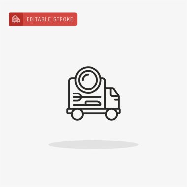 Van ikon vektörü. Sunum için Van simgesi.