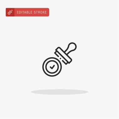 Simge vektörünü damgalayın. Sunum için pul simgesi.