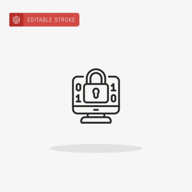 Bilgisayar simgesi vektörü. Sunum için bilgisayar simgesi.