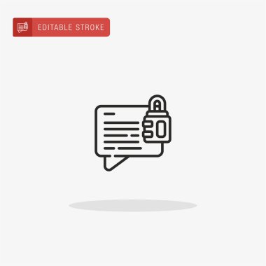 Sohbet Bubble ikon vektörü. Sunum için Chat Bubble simgesi.