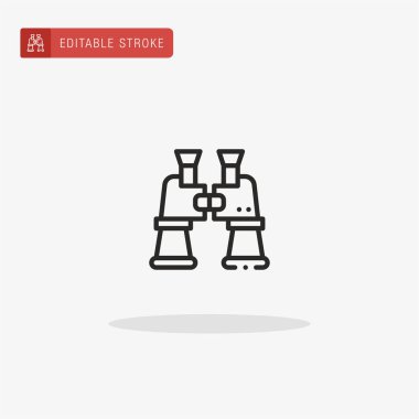 Dürbün simgesi vektörü. Sunum için dürbün simgesi.