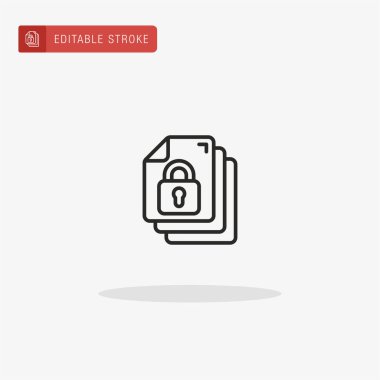 Belge simgesi vektörü. Sunum için belge simgesi.