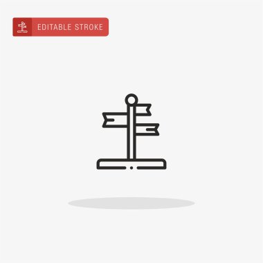 Yönlendirme simgesi vektörü. Sunum için yönler simgesi.