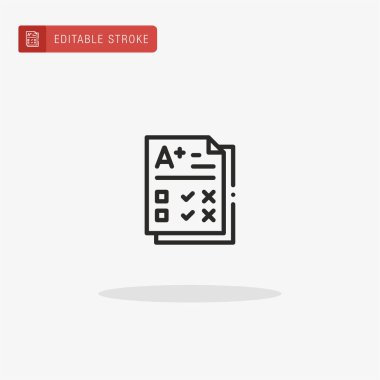 Simge vektörünü test et. Sunum için test simgesi.