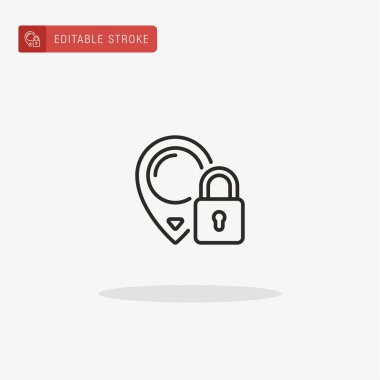 Harita İşaretleyici simgesi vektörü. Sunum için Harita İşaretleyici simgesi.