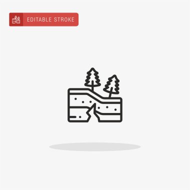 Deprem ikonu vektörü. Sunum için deprem simgesi.