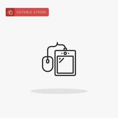 Tablet simge vektörü. Sunum için tablet simgesi.