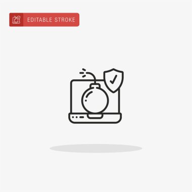 Dizüstü bilgisayar simgesi vektörü. Sunum için dizüstü simgesi.