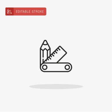 Araç simgesi vektörü. Sunum için araç simgesi.