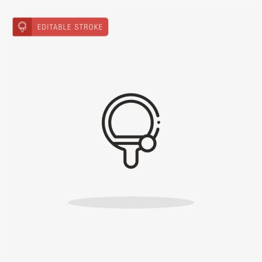 Masa tenisi ikonu vektörü. Sunum için Ping Pong simgesi.