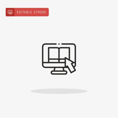 Ebook simge vektörü. Sunum için e- kitap simgesi.