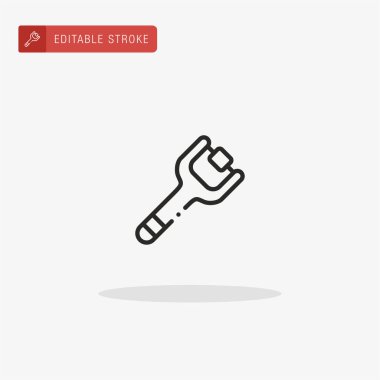 Paten ikonu vektörü. Sunum için paten simgesi.