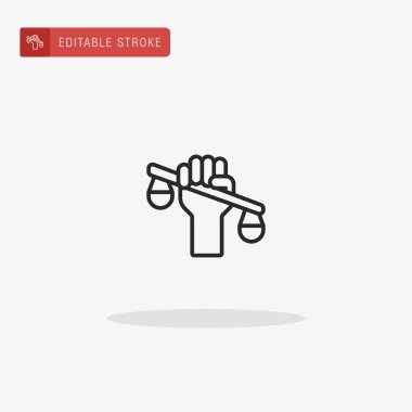 Adaletsiz ikon vektörü. Sunum için adaletsizlik simgesi.