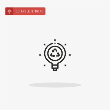 Ampul simgesi vektörü. Sunum için Ampul simgesi.