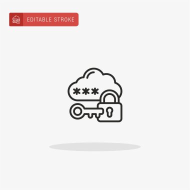 Bulut simgesi vektörü. Sunum için bulut simgesi.