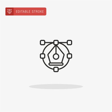 Kalem Aracı simgesi vektörü. Sunum için Kalem Aracı simgesi.