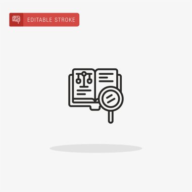 Kitap ikonu vektörü. Sunum için kitap simgesi.