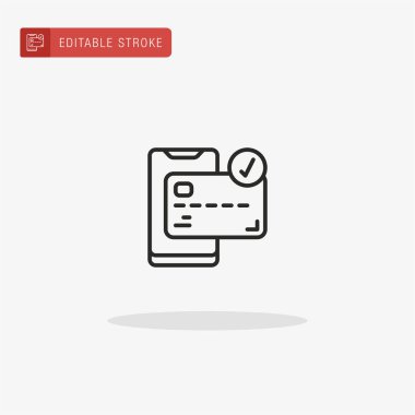 Mobil simge vektörü. Sunum için mobil simge.