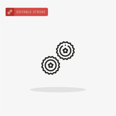 Şişe kapağı ikon vektörü. Sunum için şişe kapağı simgesi.