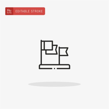 Bayrak simgesi vektörü. Sunum için bayraklar simgesi.