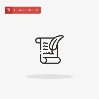 Tarih simgesi vektörü. Sunum için geçmiş simgesi.