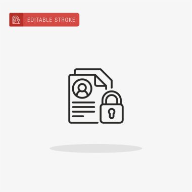 Belge simgesi vektörü. Sunum için belge simgesi.